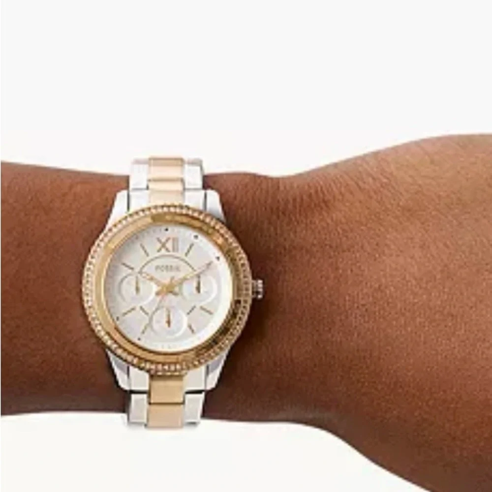 Fossil Stella Sport Women's’s Multifunction Two-Tone Stainless Steel Watch